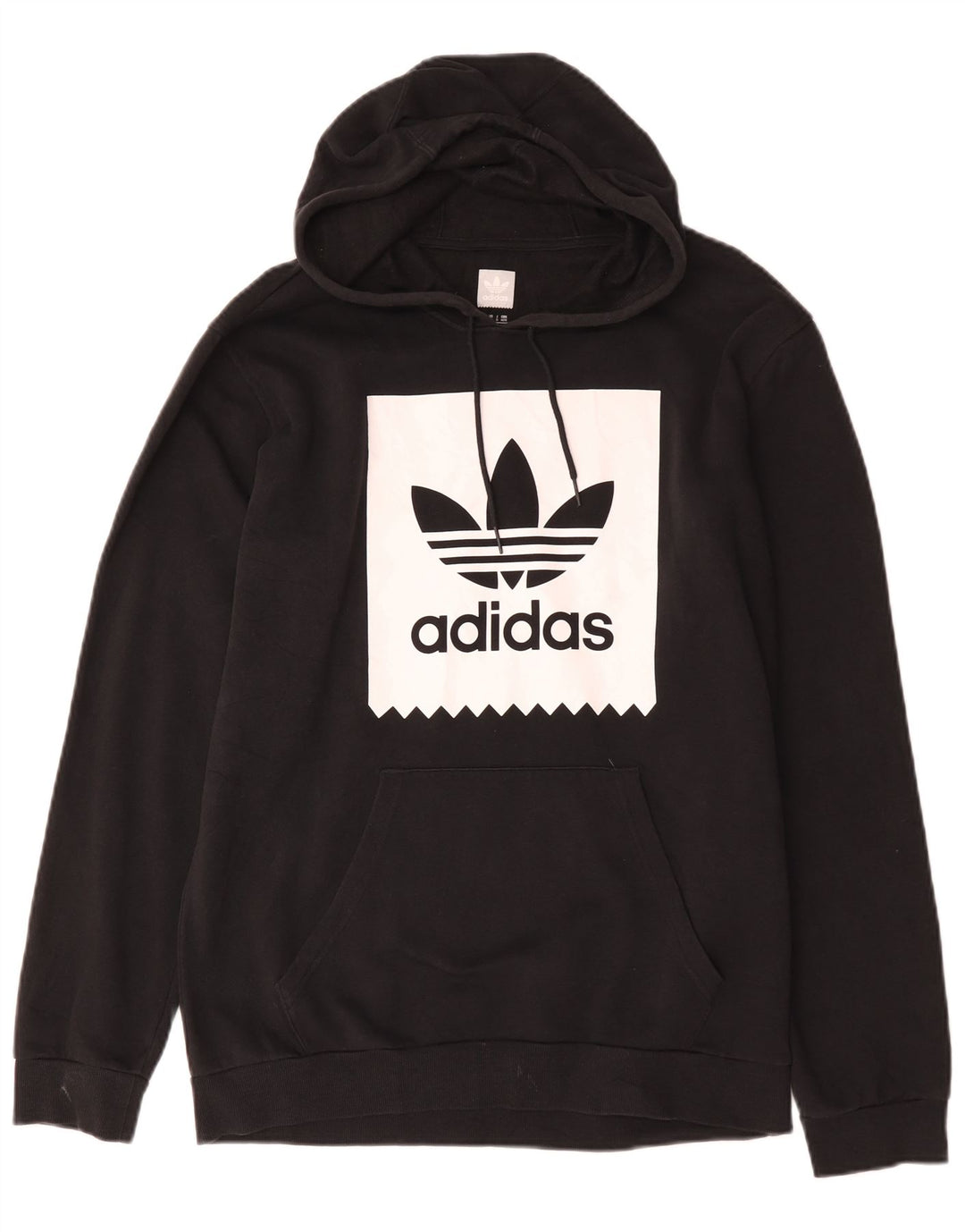 Męska bluza z kapturem Adidas Graphic, średnia czarna, bawełniana