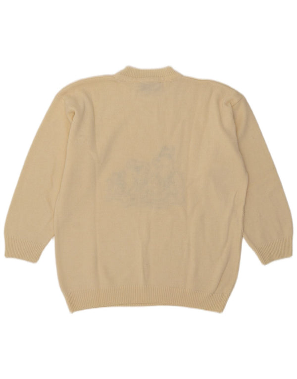 Damski sweter Cristal Paul Graphic z okrągłym dekoltem UK 18 XL Off White