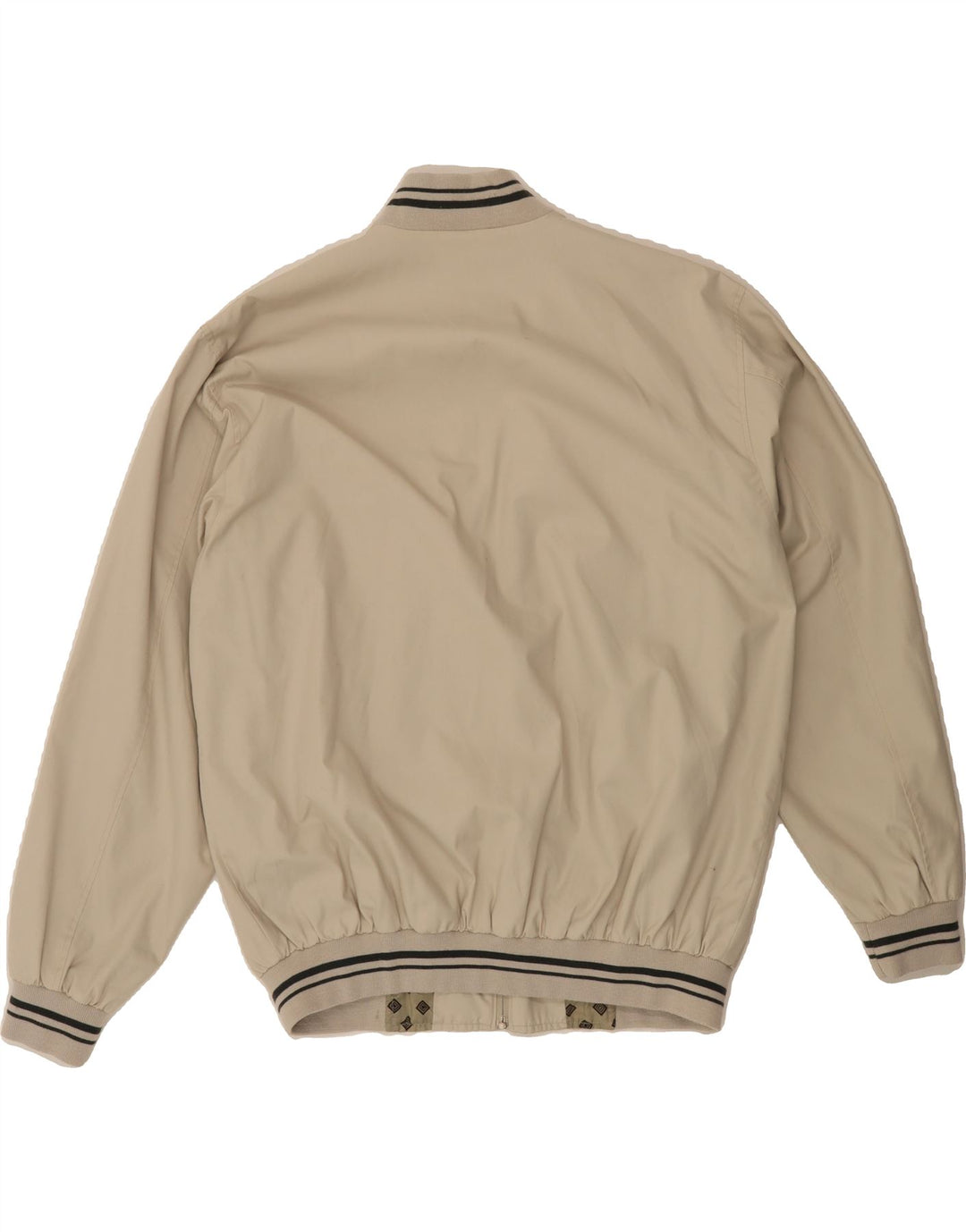 HAPPY LIFE Mens Bomber Jacket IT 54 2XL Beige Cotton Vintage Happy Life and Second-Hand Happy Life from Messina Hembry 