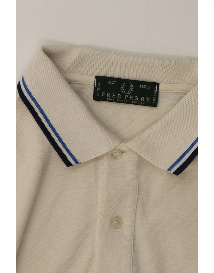 Męska koszulka polo Fred Perry, bawełniana w średnie białe paski
