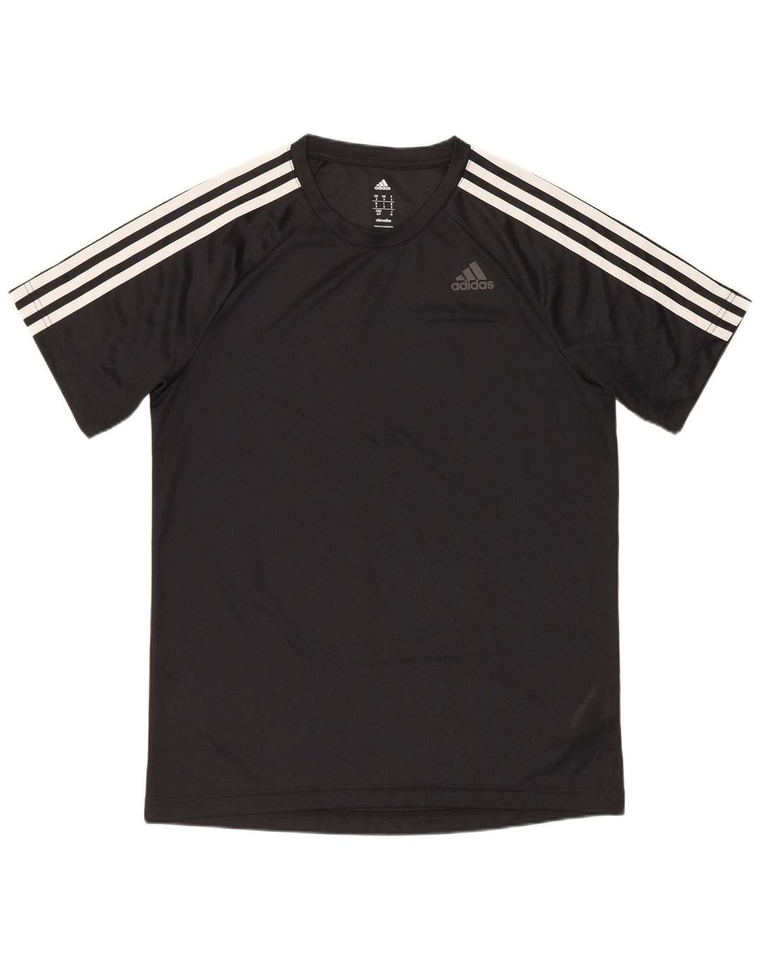 Adidas Męski T-shirt Top Mały Czarny Poliester Sport