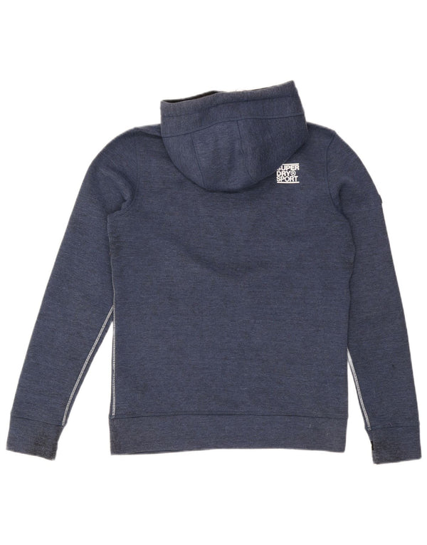 Męski sweter z kapturem Superdry z grafiką, mały, granatowy, poliester