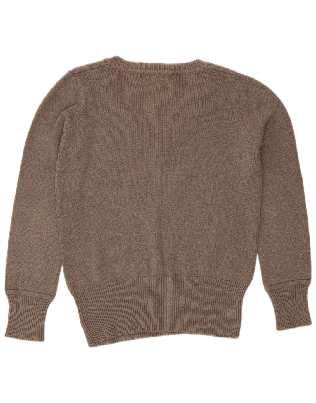 Sweter damski Zara z dekoltem w kształcie litery V, UK 14, średni brąz