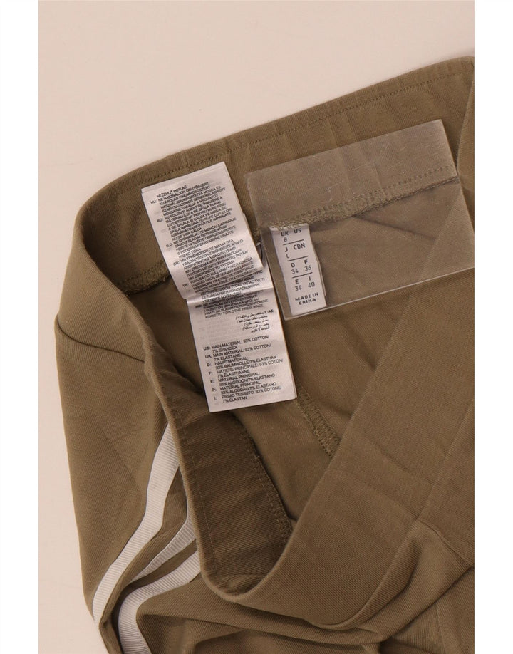 Legginsy damskie ADIDAS UK 8, małe, bawełniane, khaki