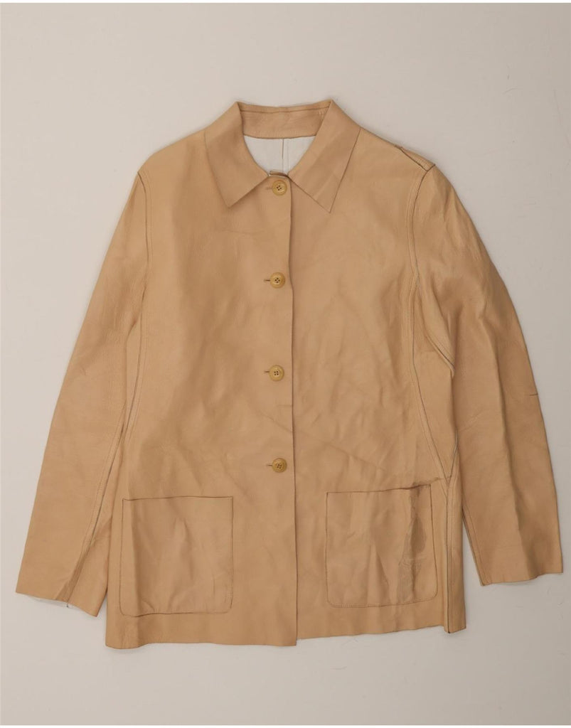 SALVATORE FERRAGAMO Womens Reversible Jacket IT 42 Medium Brown Leather Vintage Salvatore Ferragamo and Second-Hand Salvatore Ferragamo from Messina Hembry 