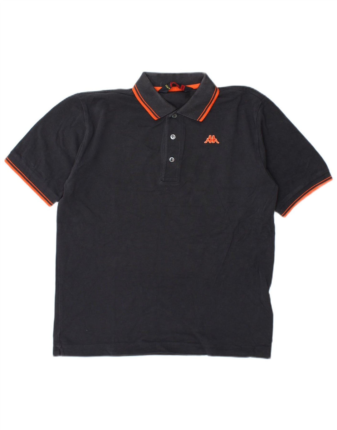 Męska koszulka polo Kappa, mała, szara, bawełniana w paski
