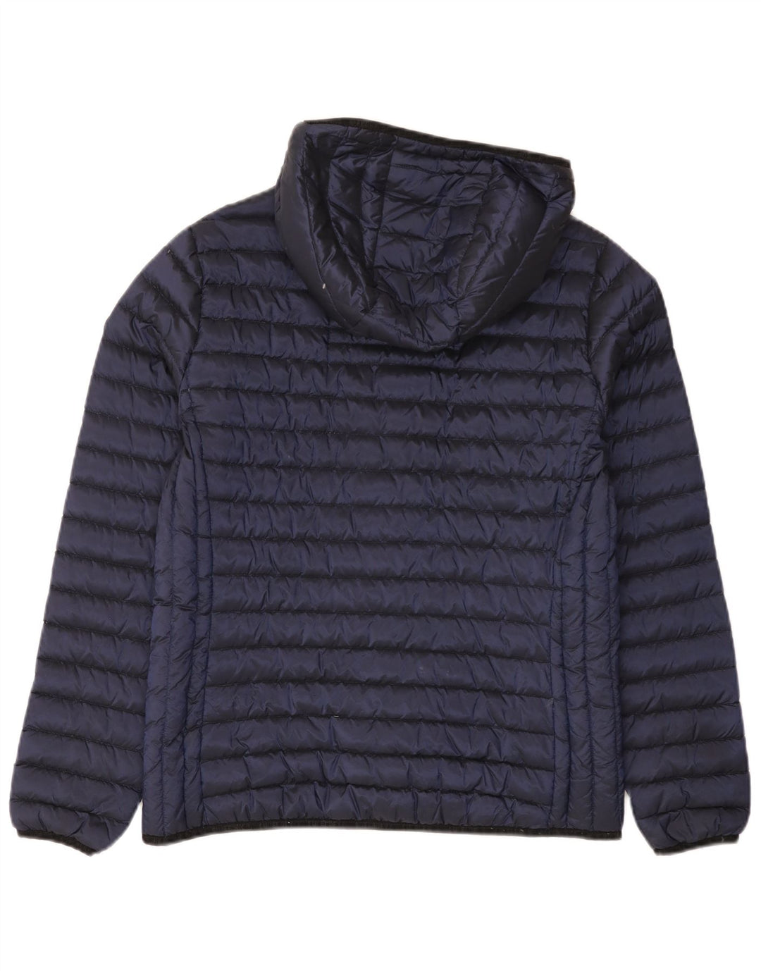 Damska wyściełana kurtka z kapturem Superdry UK 16, duża, granatowa, nylonowa