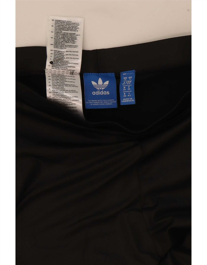 Damskie legginsy Adidas Graphic UK 10, małe, czarne, poliestrowe