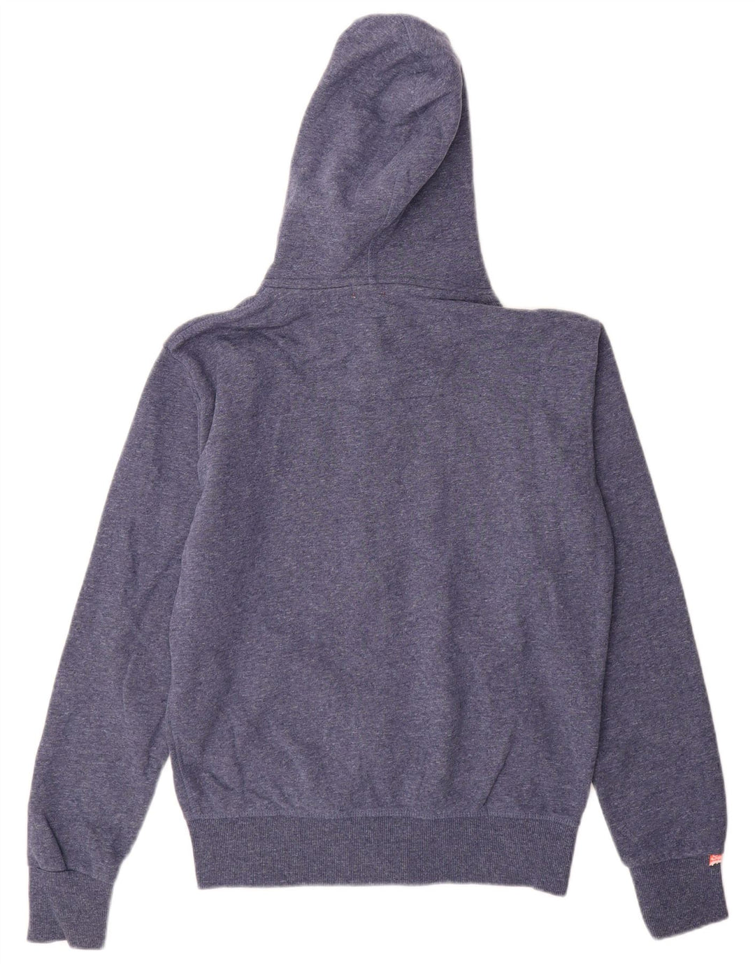 SUPERDRY Męski sweter z kapturem i zamkiem, średni niebieski, bawełniany