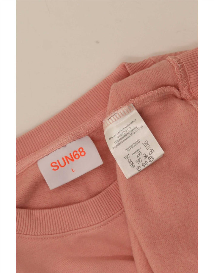 Męska bluza Sun68, duża, różowa, bawełniana