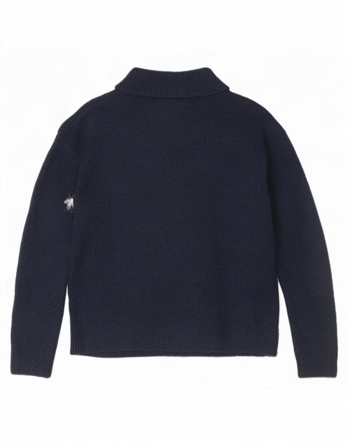 Marks & Spencer Damski sweter z golfem UK 10, mały, granatowy