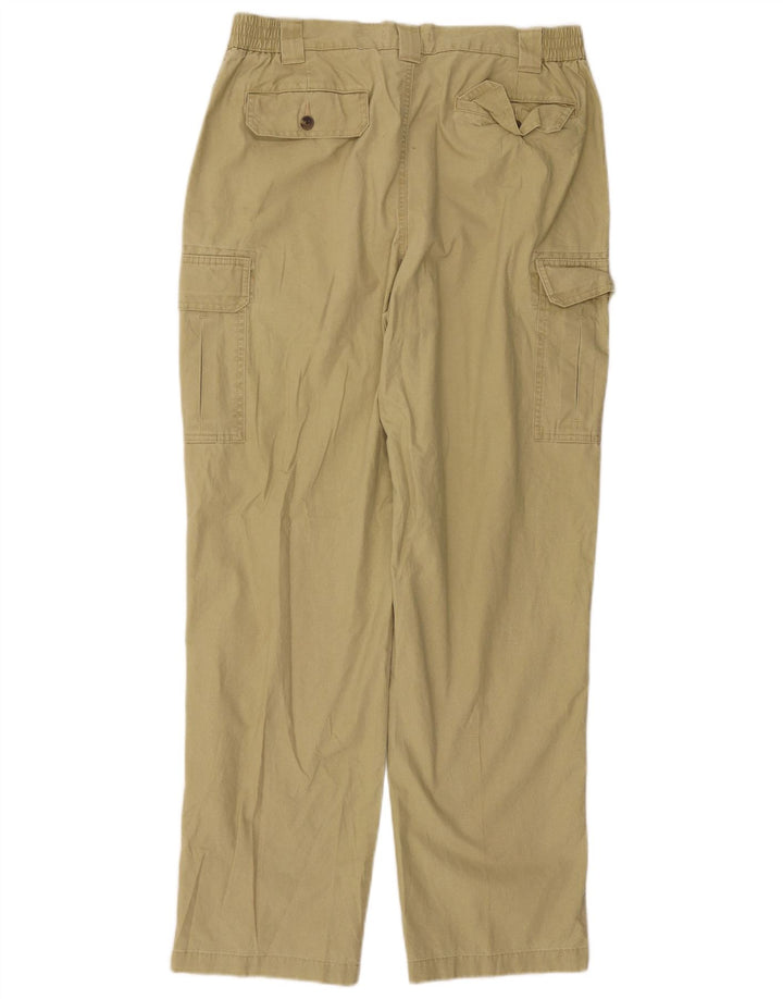 Męskie zwężane spodnie cargo L.L.Bean W34 L32, bawełna khaki