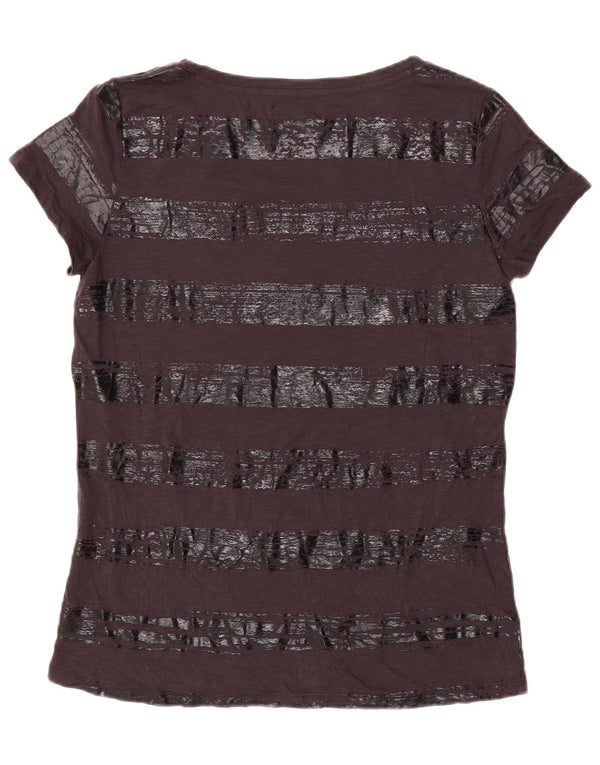 T-shirt damski REFRIGUE Top UK 18 XL, bawełniany w czarne paski