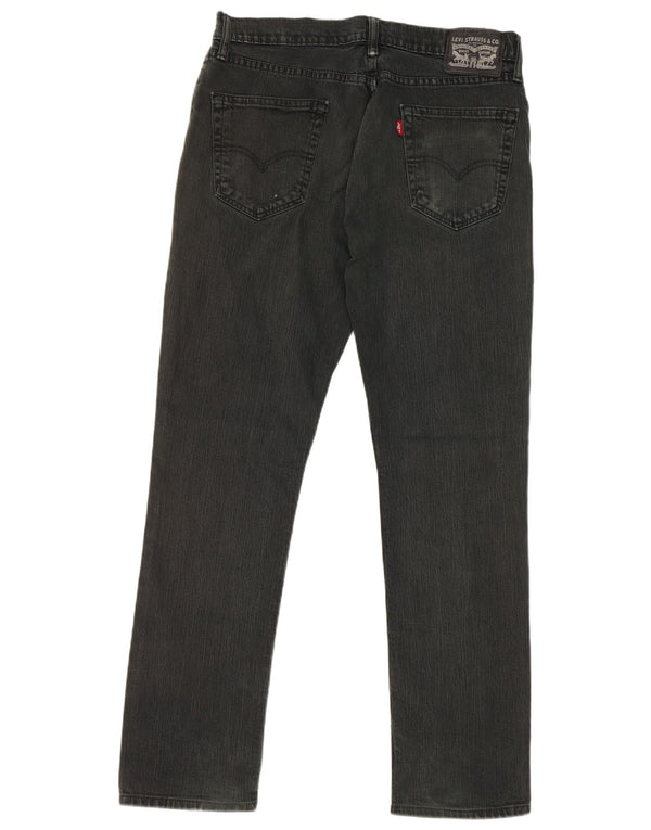 Męskie proste dżinsy Levi's W34 L32 Czarna bawełna