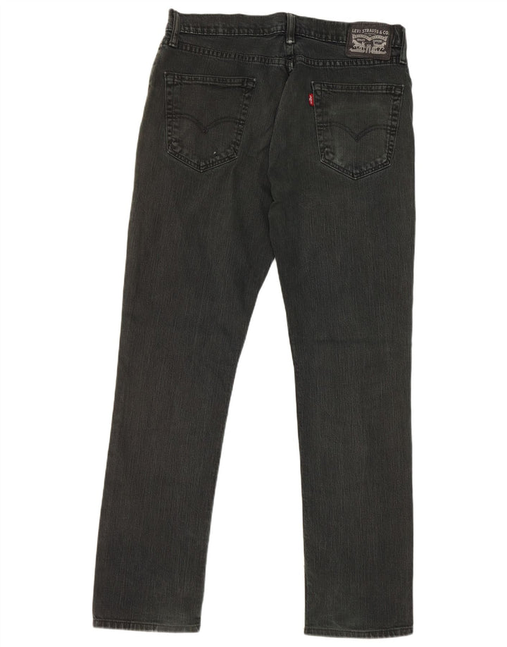 Męskie proste dżinsy Levi's W34 L32 Czarna bawełna