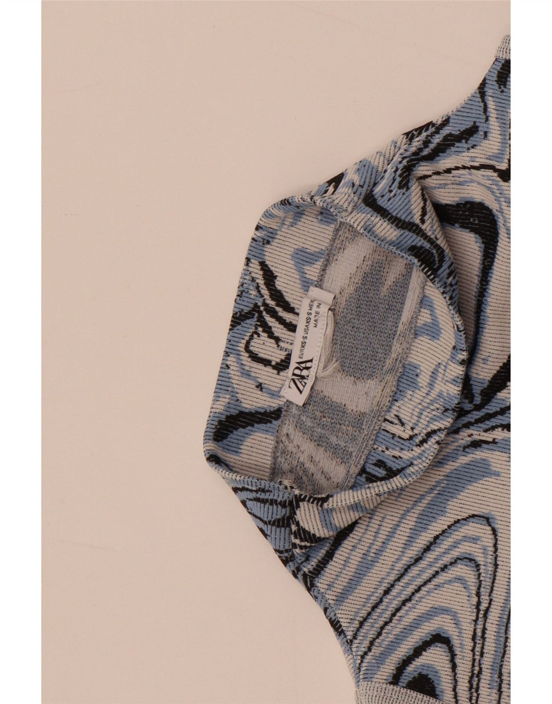 Zara damska obcisła sukienka bez rękawów w abstrakcyjny wzór UK 4 XS wielokolorowa