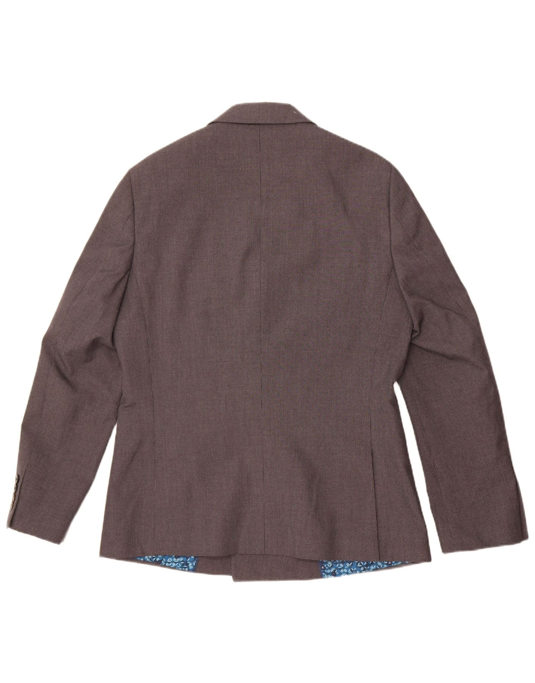 Męska marynarka dwurzędowa Penguin UK 40, duża, szara pepitka