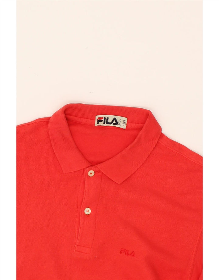FILA Mens Polo Shirt IT 46 Small Red Cotton Vintage Fila and Second-Hand Fila from Messina Hembry 