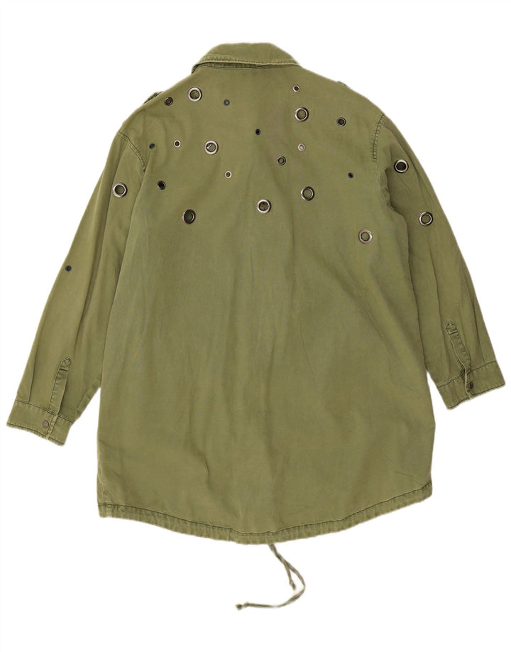 Damska, oversize'owa kurtka wojskowa Zara UK 14, średnia khaki