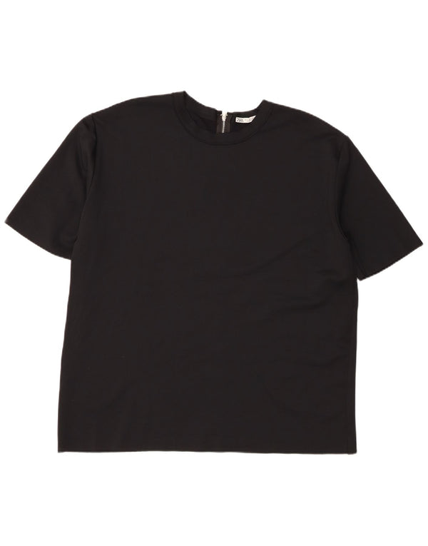 T-shirt damski Zara Top UK 16, duży, czarny