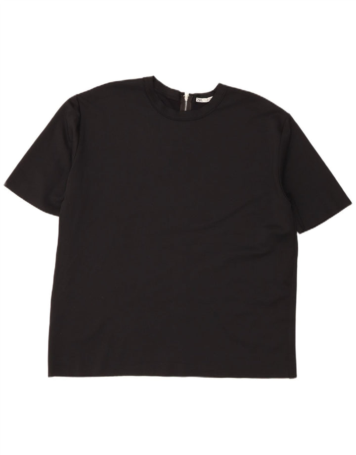 T-shirt damski Zara Top UK 16, duży, czarny
