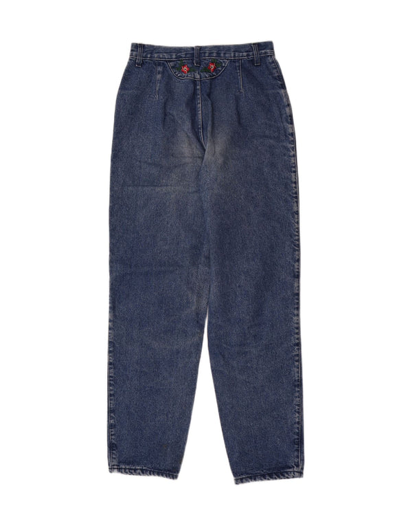 CLARK Womens High Rise Tapered Jeans IT 44 Medium W26 L31 Blue Cotton