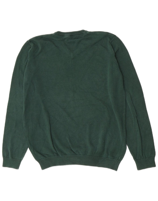 Marks & Spencer Boys V-Neck Jumper Sweater 15-16 Years Green Cotton