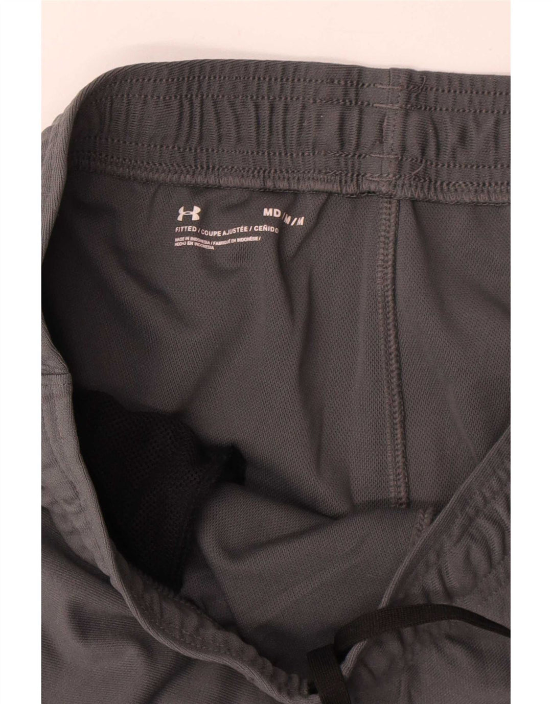 Męskie dopasowane spodnie dresowe Under Armour w kolorze średnioszarym, z poliestru