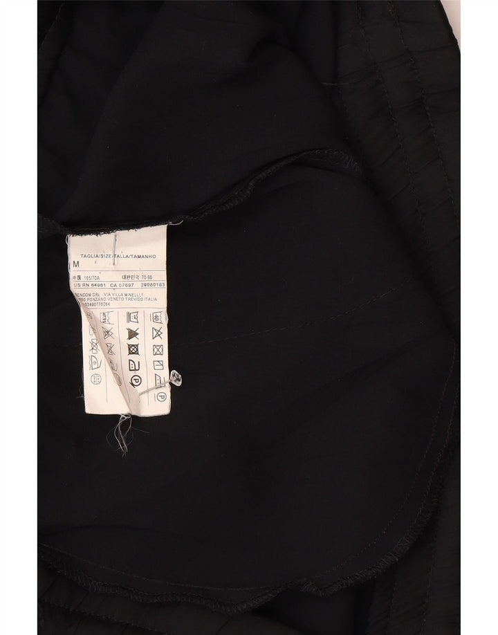 Spodnie damskie Benetton Regular, średnie W30 L27, czarny poliester