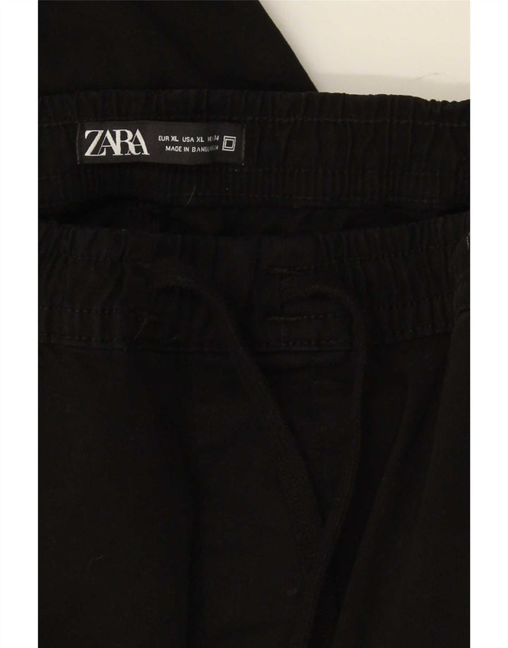 Męskie spodnie cargo Zara XL W34 L26 czarne