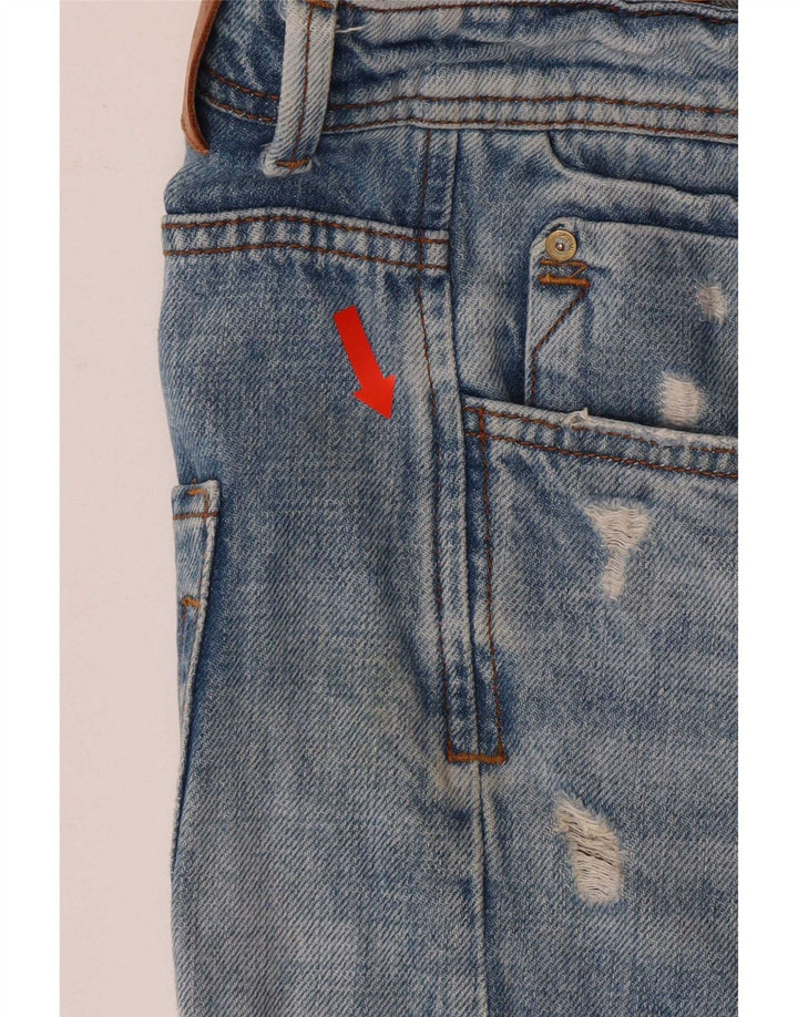 Męskie spodenki jeansowe Zara w trudnej sytuacji EU 42, duże W32, niebieskie