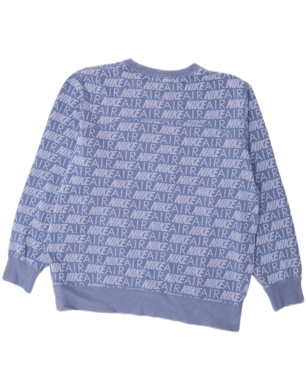 Damski sweter oversize NIKE Graphic UK 14, średni niebieski, bawełniany