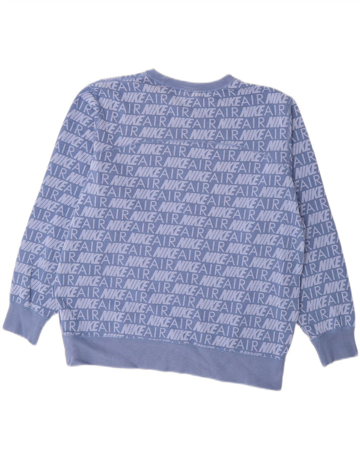 Damski sweter oversize NIKE Graphic UK 14, średni niebieski, bawełniany