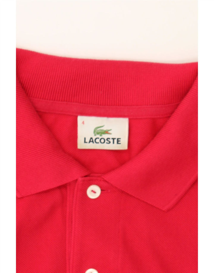 LACOSTE Mens Polo Shirt Size 4 Medium Red Cotton Vintage Lacoste and Second-Hand Lacoste from Messina Hembry 