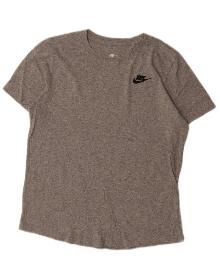 Męska koszulka Nike z krótkim rękawem, mała, szara, nakrapiana bawełna