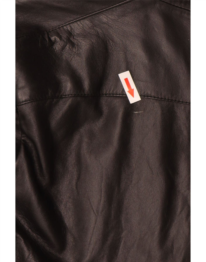 Vintage damska kurtka skórzana IT 48 XL czarna
