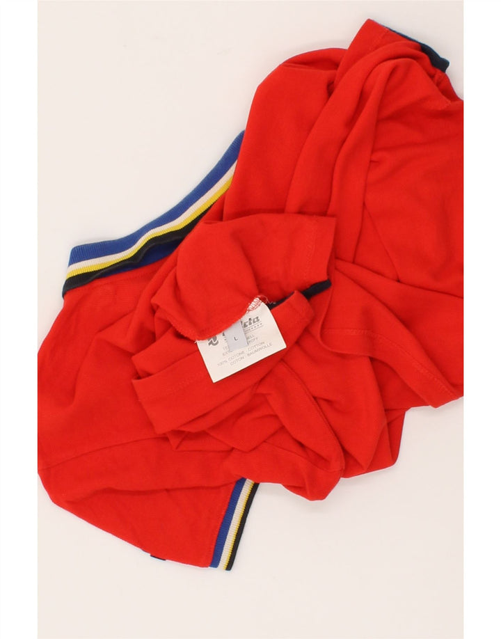 INVICTA Mens Polo Shirt Large Red Cotton Vintage Invicta and Second-Hand Invicta from Messina Hembry 