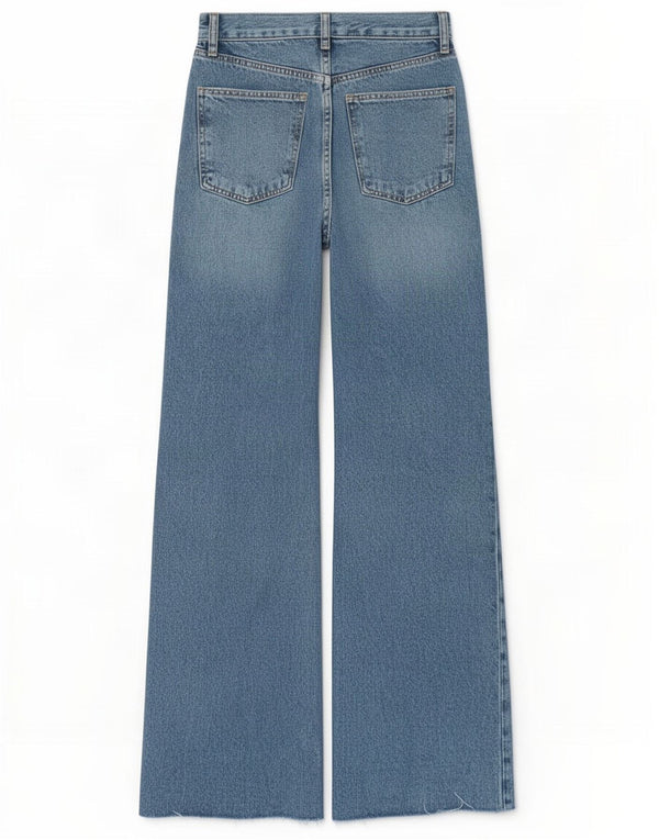 Damskie dżinsy z szeroką nogawką Zara z wysokim stanem EU 36 XS W26 L33 Niebieskie