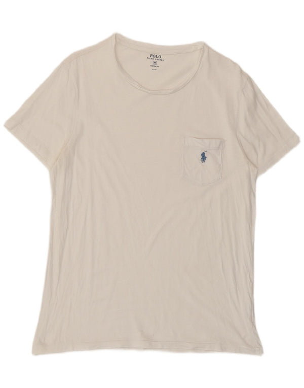 Koszulka męska Polo Ralph Lauren o dopasowanym kroju, średnia biel