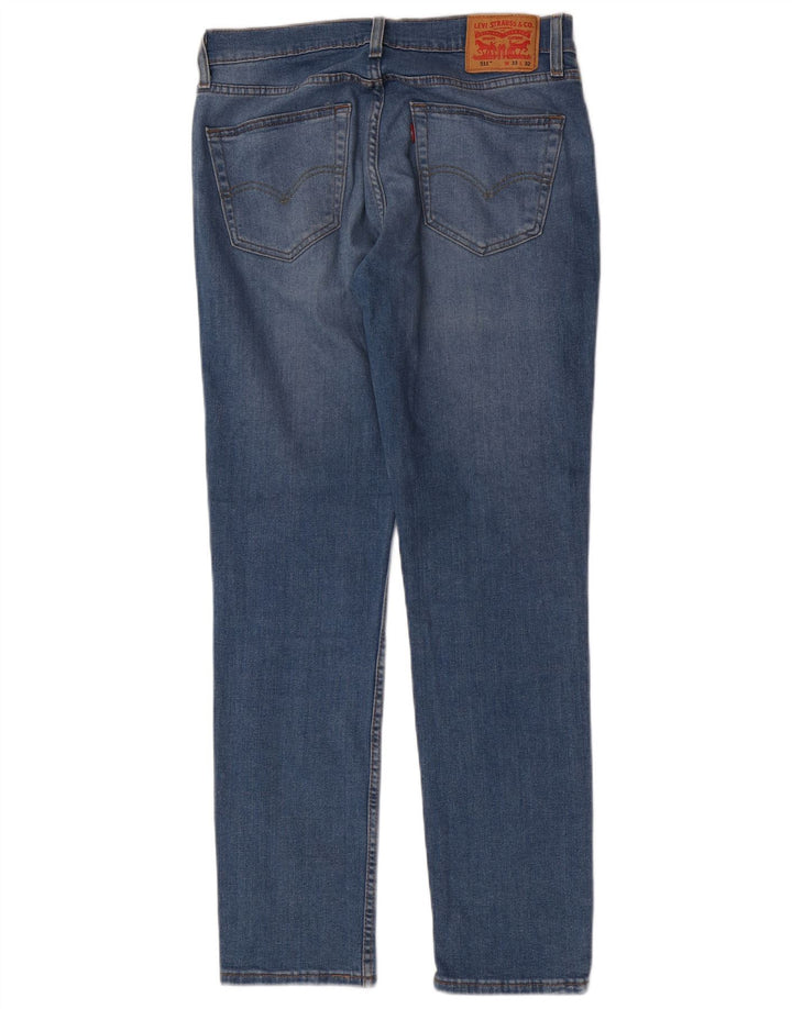 Męskie jeansy Levi's 511 Slim W33 L32 Niebieskie bawełniane