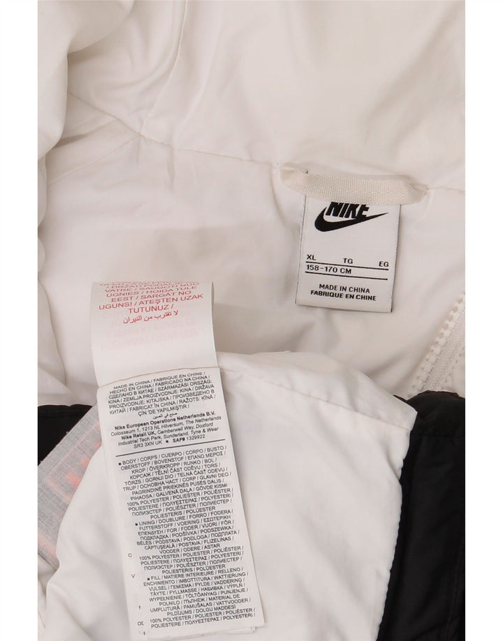 Chłopięca wyściełana kurtka z kapturem Nike 13-14 lat XL, wielokolorowa, z blokami kolorów