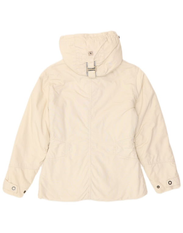 Damska kurtka wiatrówka CAPE HORN z kapturem UK 14, średnia w kolorze złamanej bieli