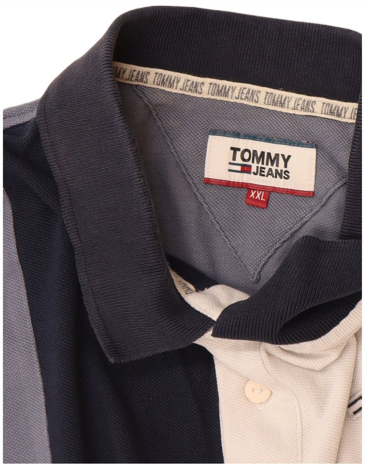 Męska koszulka polo TOMMY HILFIGER 2XL, wielobarwna bawełna z blokami kolorów
