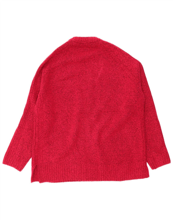 Marks & Spencer Damski sweter z okrągłym dekoltem, UK 14, średni burgund