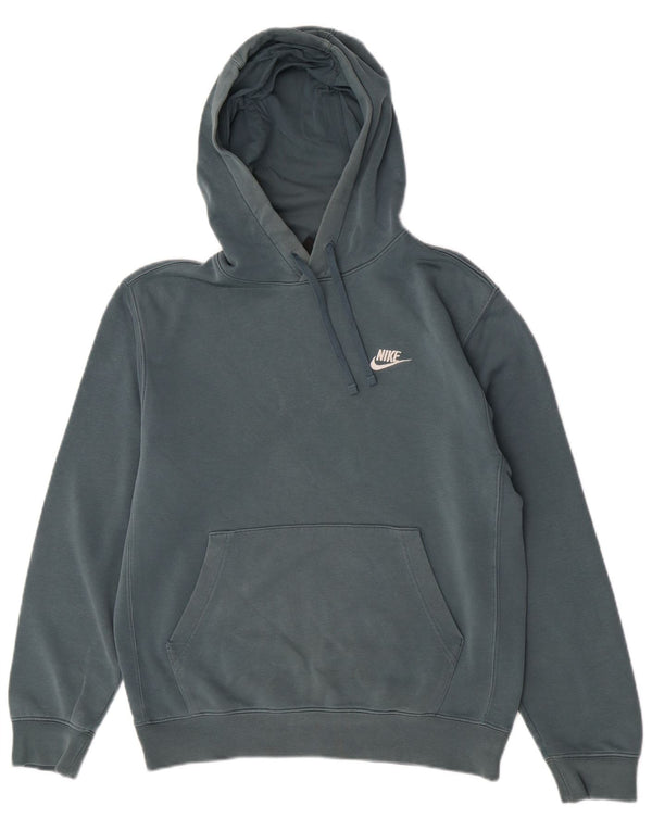 Nike Mens Hoodie Jumper Small Blue Cotton