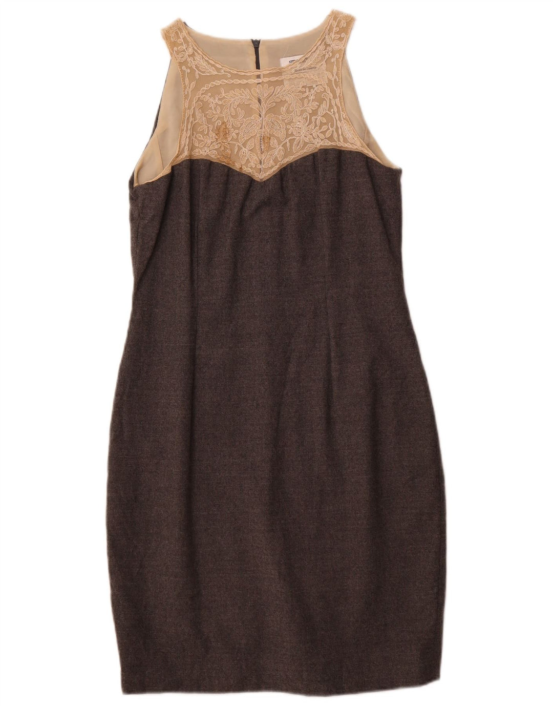 Damska sukienka bez rękawów SPORTMAX UK 10, mała, szara w kwiaty