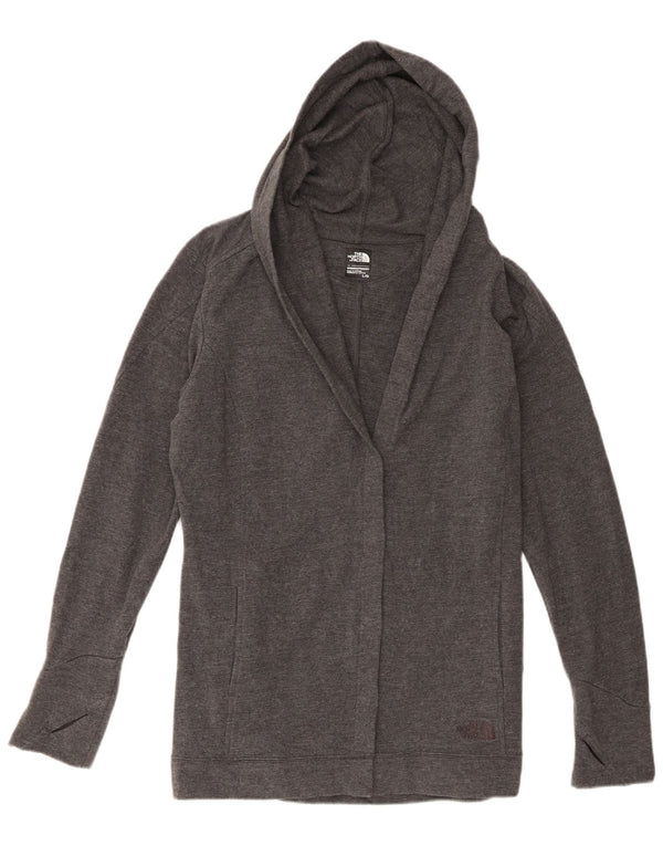 Damski sweter rozpinany z kapturem The North Face, UK 16, duży, szary, bawełniany