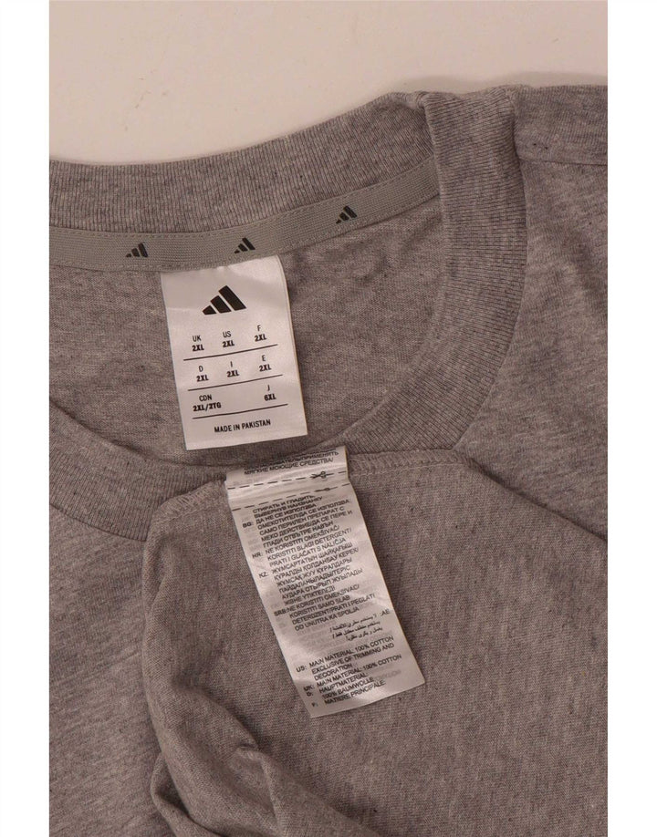 Adidas Męska koszulka Top 2XL Szara bawełna