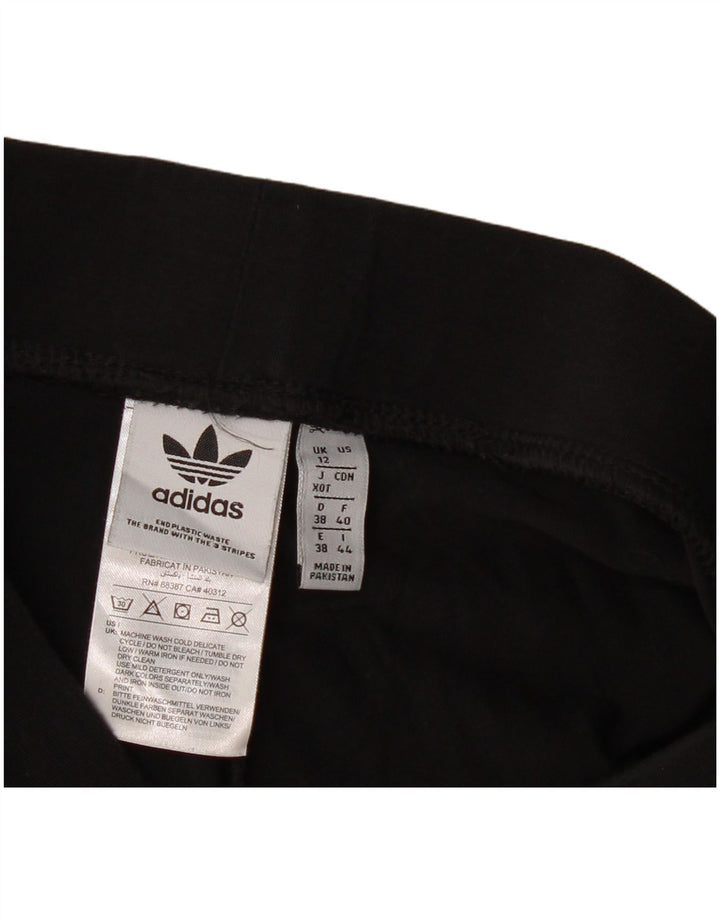 Legginsy damskie Adidas UK 12, średnie, czarne, bawełniane