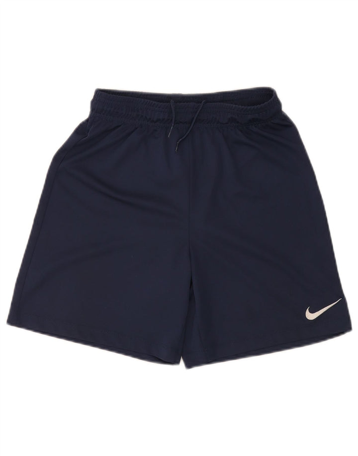 Chłopięce spodenki sportowe NIKE Dri Fit na 12-13 lat, duże, granatowe, poliestrowe